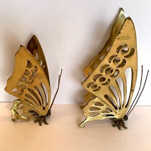 Mid Century Modern brass butterflies; must see MCM decor